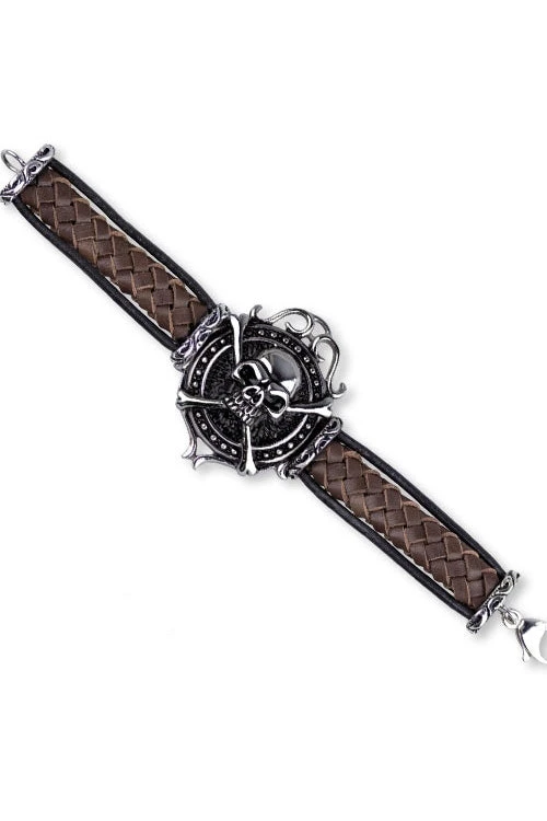 Echt EtNox Leather Skull Bracelet Gothic Jewellery 3 Echt EtNox Leather Skull Bracelet Gothic Jewellery