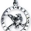 Echt EtNox Ravens Of Odin Pendant 925 Sterling Silver