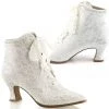 Fabulicious Victorian 30 Boots Ivory Steampunk Boots