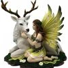 Nemesis Now Adoration Fairy With White Deer Figurine