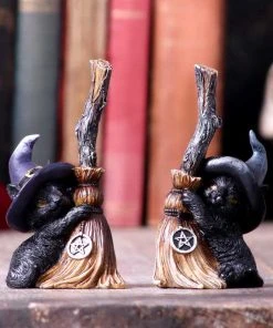 Nemesis Now All Homeware Familiars Broom Witches Cat