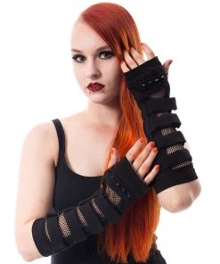 Innocent Clothing Gothic Accessories Poizen Fatal Armwarmers