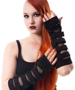Innocent Clothing Gothic Accessories Poizen Fatal Armwarmers