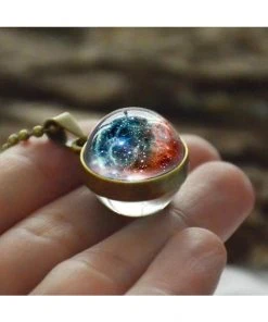 Gothic And Steampunk Jewellery Galaxy Sphere Pendant