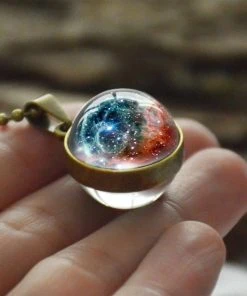 Gothic And Steampunk Jewellery Galaxy Sphere Pendant
