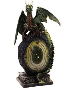 Puckator Geode Crystal Green Dragon Clock