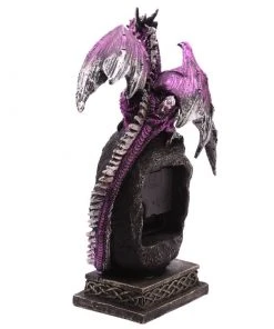 Puckator Geode Crystal Purple Dragon Clock All Homeware