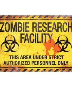 Nemesis Now Zombie Research Facility Metal Sign 43cm All Homeware