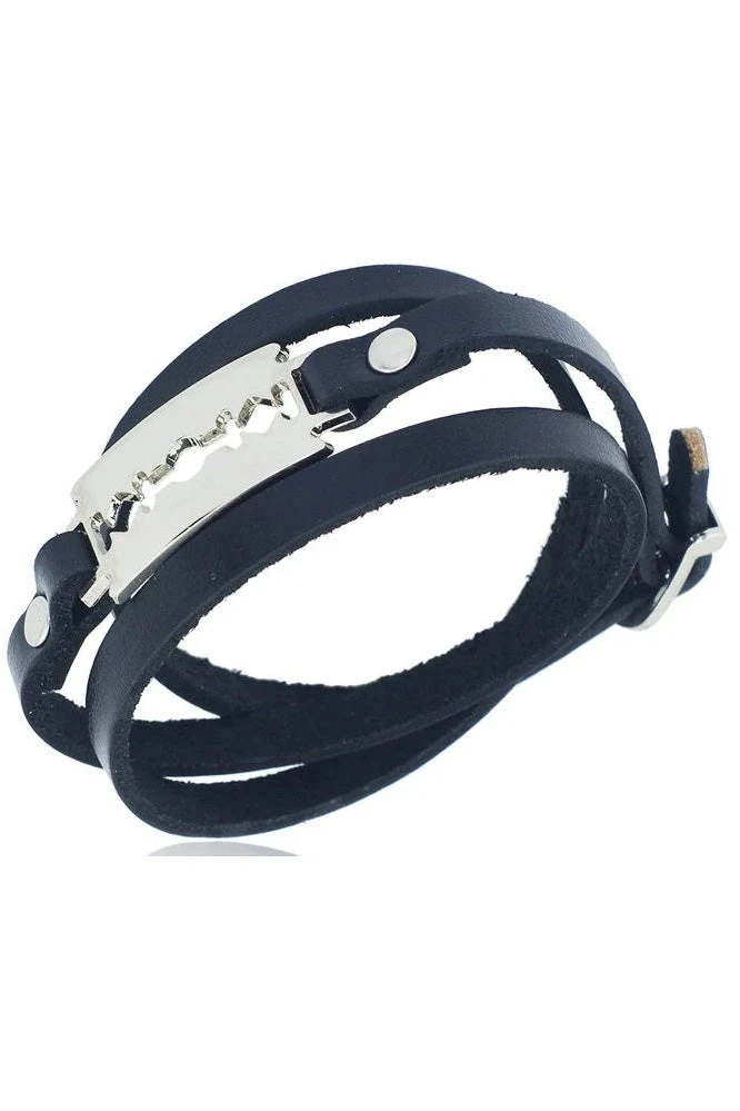 Gothic And Steampunk Jewellery Gothic Razorblade Bracelet 3 Gothic And Steampunk Jewellery Gothic Razorblade Bracelet