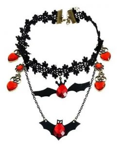 Lace Jewellery Black Lace Gothic Bats Choker Gothic Jewellery