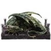 Puckator Green Dragon Figurine Lying On Pillared Plinth