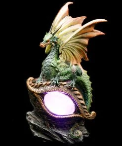 Puckator Green Dragon Figurine On LED Dragon Eye