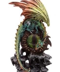 Puckator Green Dragon Figurine With Dragon Eye All Homeware
