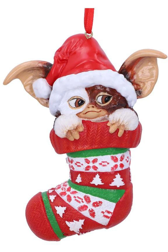 Nemesis Now Gremlins Gizmo In Stocking Hanging Ornament 3 Nemesis Now Gremlins Gizmo In Stocking Hanging Ornament