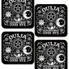 Grind Dining & Barware Ouija Board 4 Piece Coaster Set