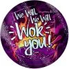 Grind We Will Wok You Glass Chopping Board