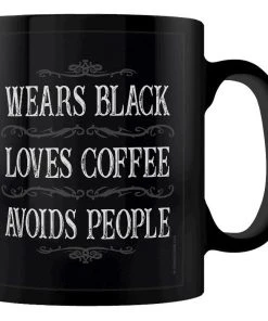 Grind Wears Black, Loves Coffee, Avoids People Mug