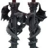 Nemesis Now All Homeware Guardians Of The Light Pair Of Dragon Candlesticks