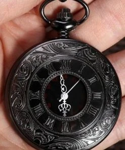 Pocketwatches Gunmetal Steampunk Pocket Watch With Watch Chain