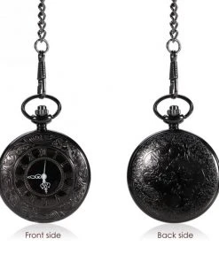 Pocketwatches Gunmetal Steampunk Pocket Watch With Watch Chain