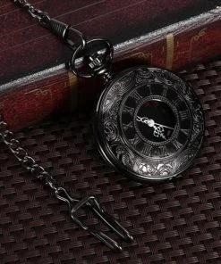 Pocketwatches Gunmetal Steampunk Pocket Watch With Watch Chain