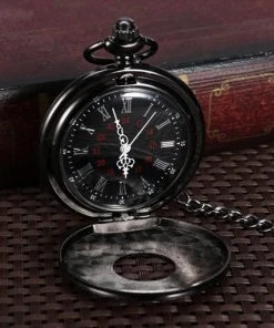 Pocketwatches Gunmetal Steampunk Pocket Watch With Watch Chain