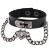 Gothic And Steampunk Jewellery Black Heart Wrist Cuff Bracelet Gothic Jewellery