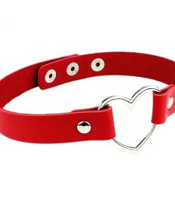 Gothic Collars Red Gothic Heart Choker 7 Gothic Collars Red Gothic Heart Choker