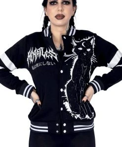 Innocent Clothing Heartless Moon Kitty Varsity Top