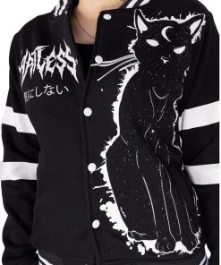 Innocent Clothing Heartless Moon Kitty Varsity Top