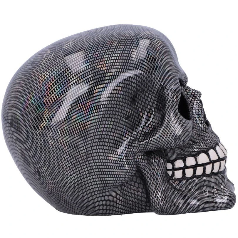 Nemesis Now All Homeware Holographic Silver Fishnet Skull 7 Nemesis Now All Homeware Holographic Silver Fishnet Skull