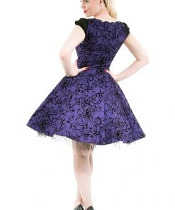 H&R London Purple Evening Swing Dress