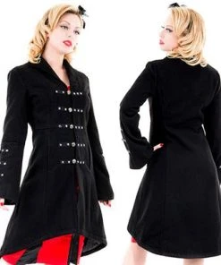 H&R London Reincarnation Coat Black All Ladies Clothing