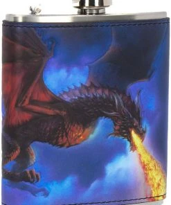 Nemesis Now James Ryman Fire In The Sky Dragon Hip Flask