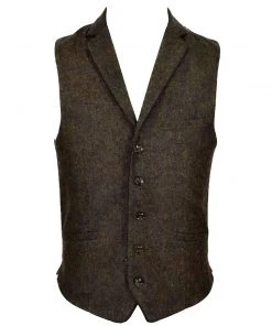 Kaymans Mens Steampunk Clothing Kaos Brown Tweed Steampunk Waistcoat (36)
