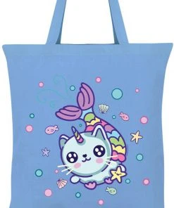 Grind Kawaii Mermaid Kitten Tote Bag All Bags