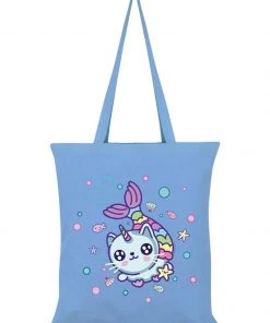 Grind Kawaii Mermaid Kitten Tote Bag All Bags