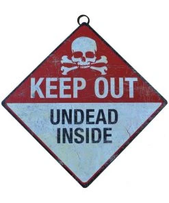 Nemesis Now Sale Keep Out Undead Inside Metal Sign