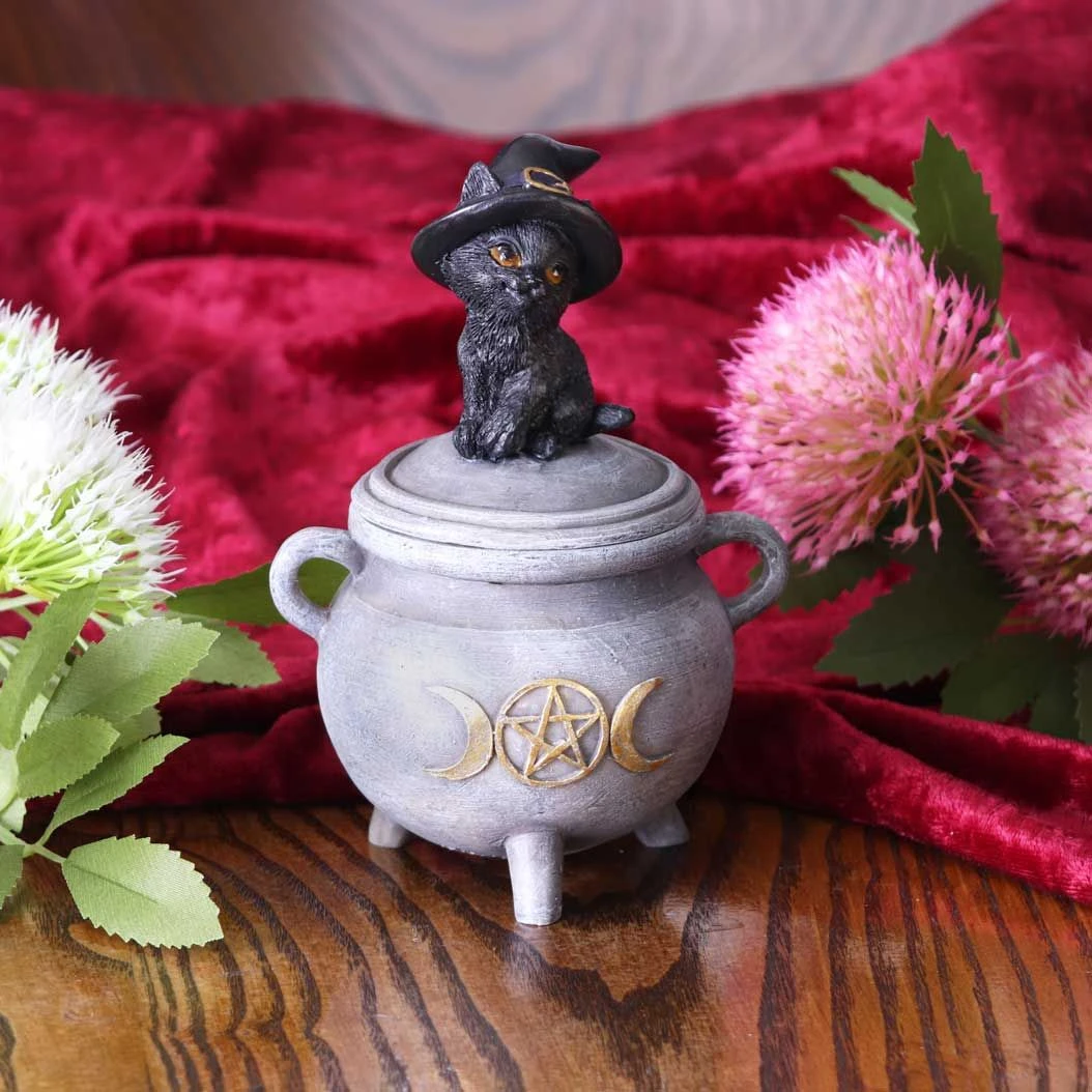 Nemesis Now Kitty's Brew Cat Cauldron Box 10 Nemesis Now Kitty's Brew Cat Cauldron Box