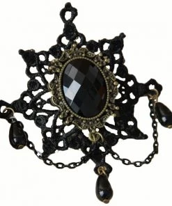 Lace Jewellery Victorian Gothic Black Lace Brooch Gothic Jewellery
