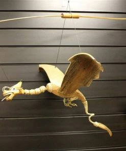 Ancient Wisdom Large Natural Coconut Dragon Mobile 46cm All Homeware