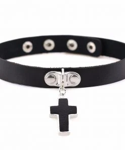 Gothic Collars Black Gothic Cross Choker Gothic Jewellery