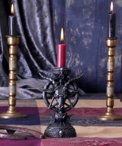 Nemesis Now All Homeware Pair Of Light Of Baphomet Candle Holders