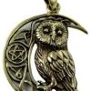 Lisa Parker Jewellery Lisa Parker Owl On Moon Pendant Bronze