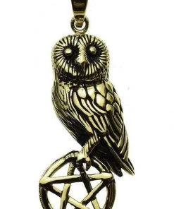 Lisa Parker Jewellery All Jewellery Lisa Parker Owl On Pentagram Pendant Bronze