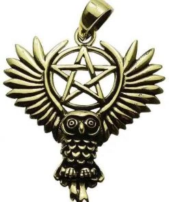 Lisa Parker Jewellery All Jewellery Lisa Parker Owl Pentagram Pendant Bronze