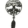 Lisa Parker Jewellery Lisa Parker Tree Feather Dreamcatcher Pendant Silver
