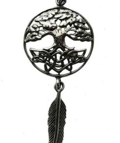 Lisa Parker Jewellery Lisa Parker Tree Feather Dreamcatcher Pendant Silver