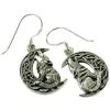 Lisa Parker Jewellery All Jewellery Lisa Parker Wolf On Moon Earrings Silver