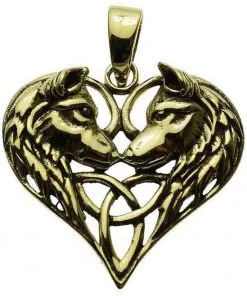 Lisa Parker Jewellery Lisa Parker Wolves Heart Pendant Bronze All Jewellery